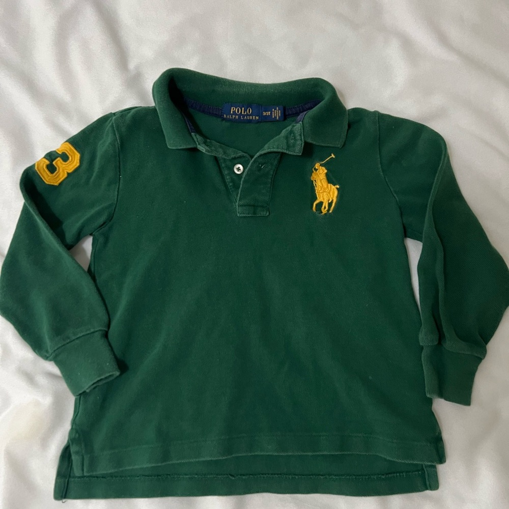 Polo by Ralph Lauren Green Kids Long Sleeve Shirt size 3/3T